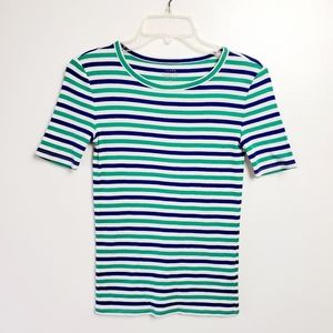 J crew xs perfect fit stripe cotton top